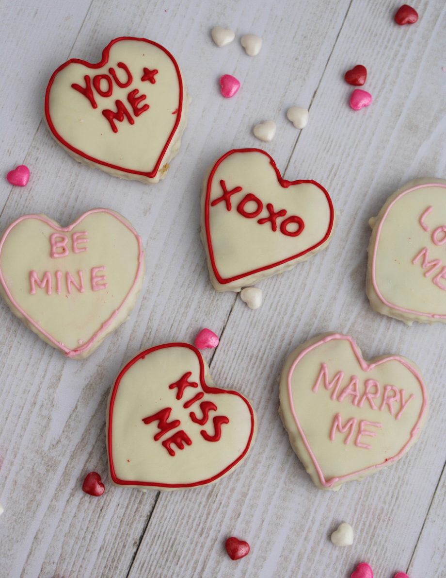 Candy heart cookies