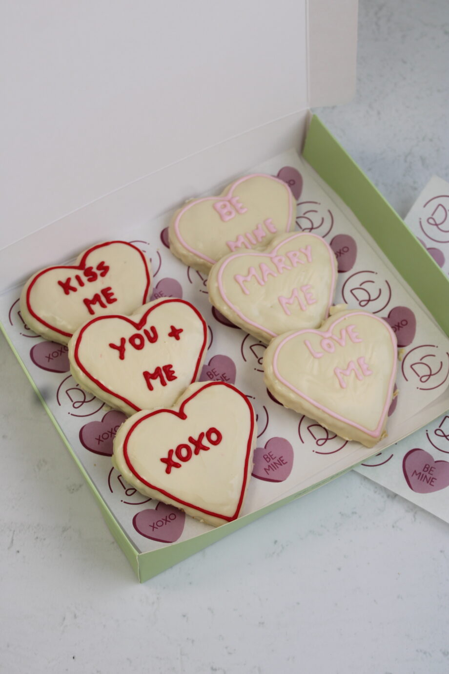 Candy heart cookies